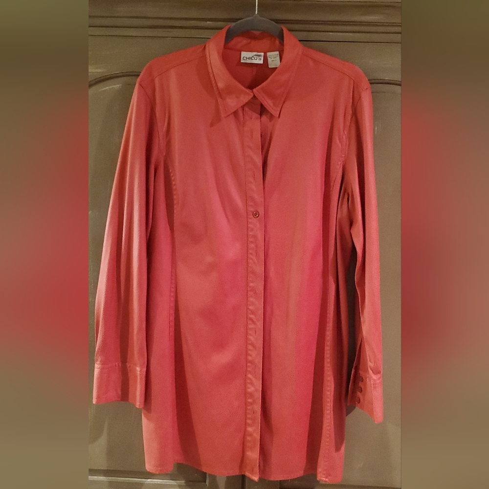 Chicos orange blouse. Size 3